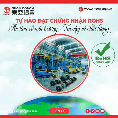 East Asia Aluminum: Proudly Certified ROHS - Ensuring Environmental Safety, Trusting in Quality
